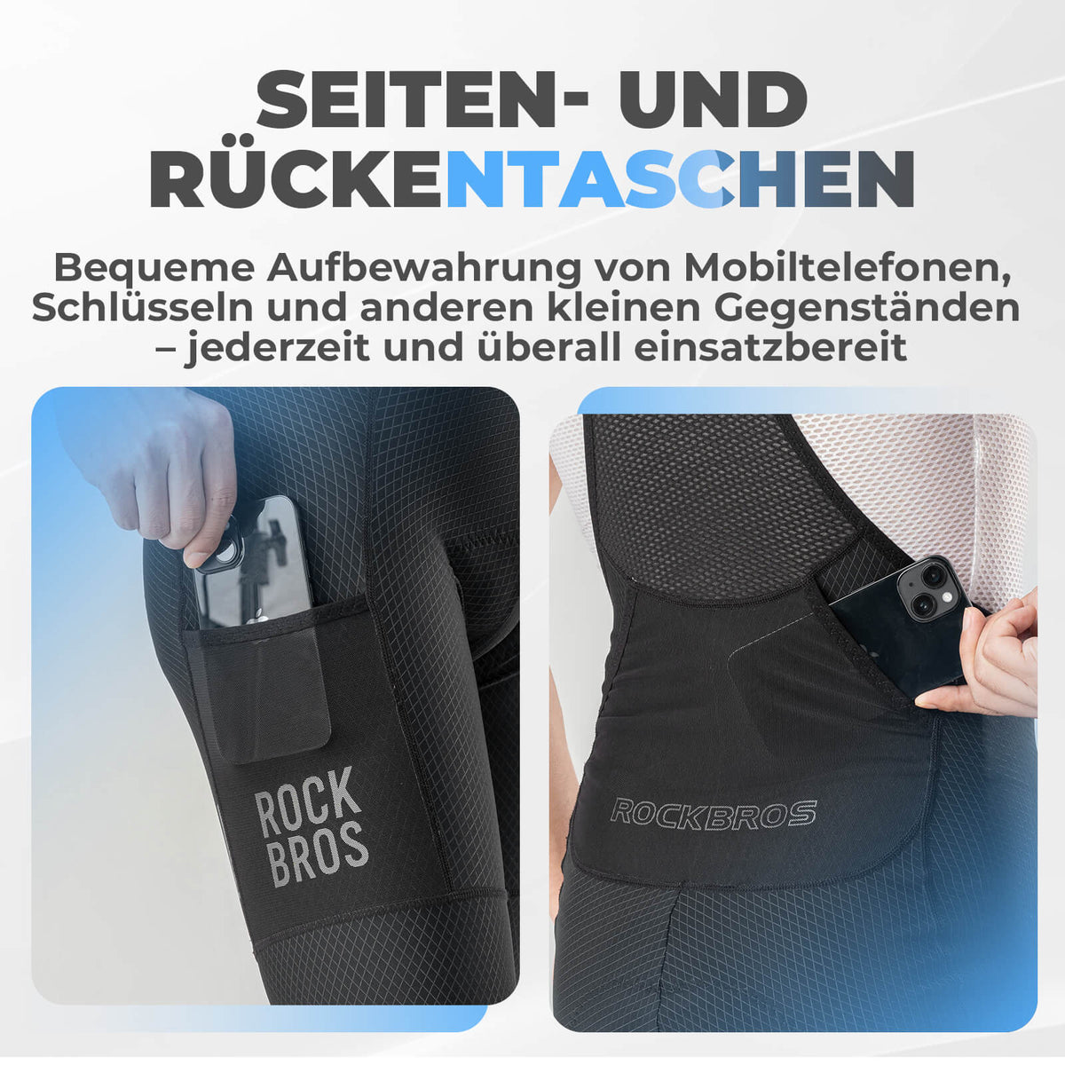 ROCKBROS Culote con Tirantes para Hombre con Badana Transpirable Verano