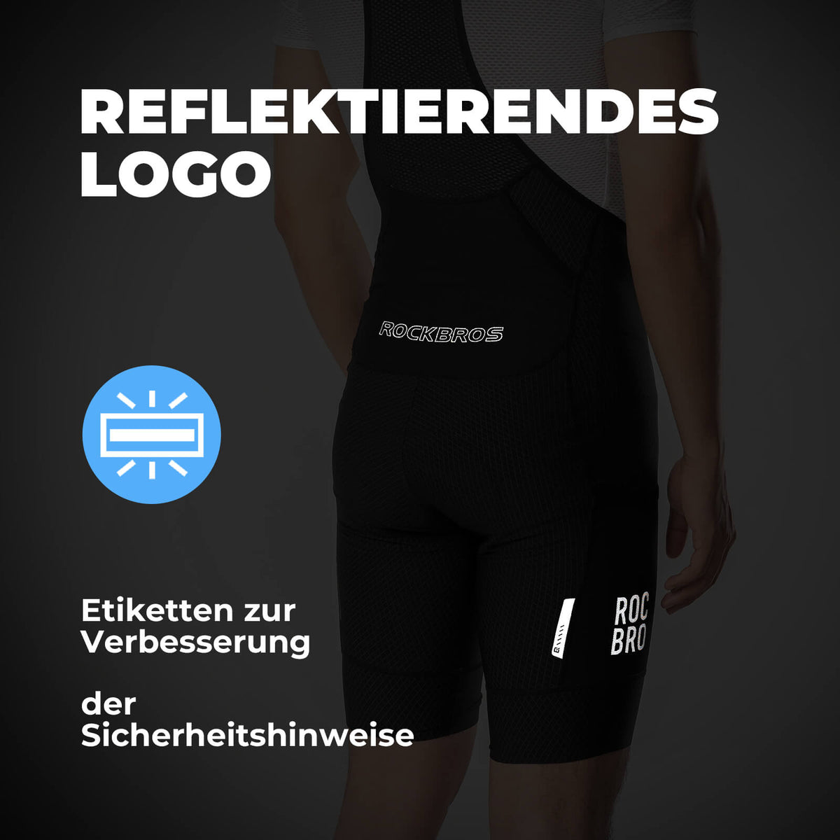 ROCKBROS Culote con Tirantes para Hombre con Badana Transpirable Verano