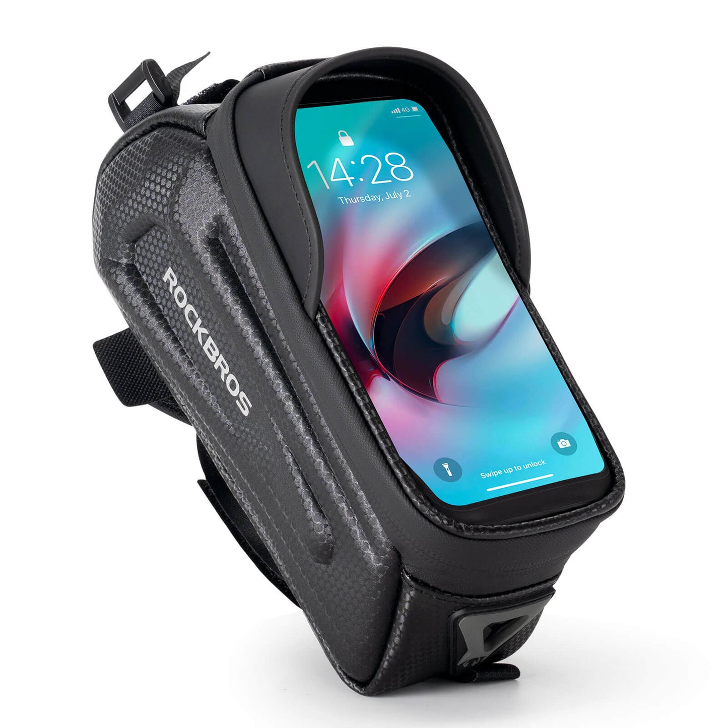 Bolsa de bicicleta repelente al agua, funda para móvil con pantalla táctil de TPU, ROCKBROS