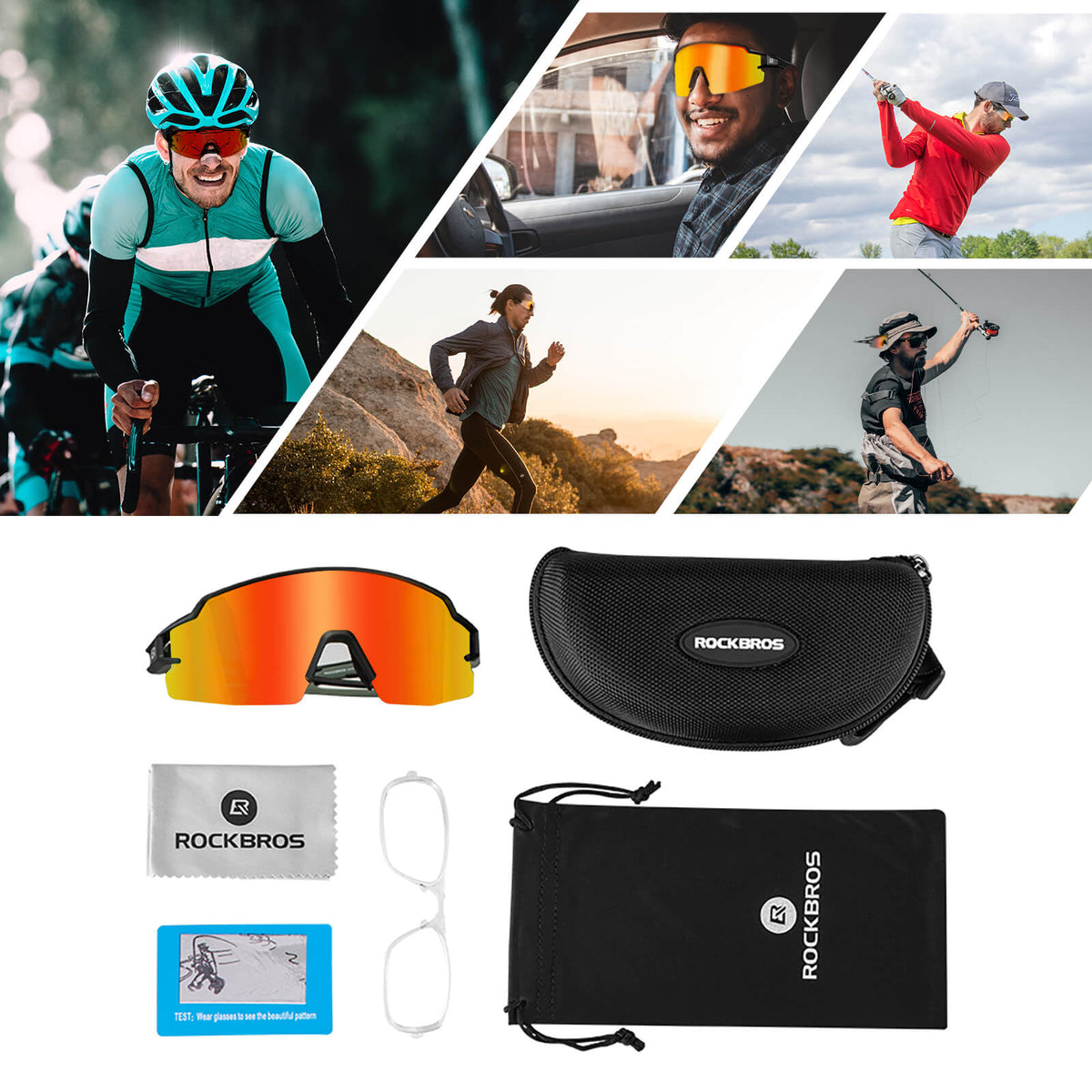 ROCKBROS Gafas de ciclismo fotocromáticas con protección UV400