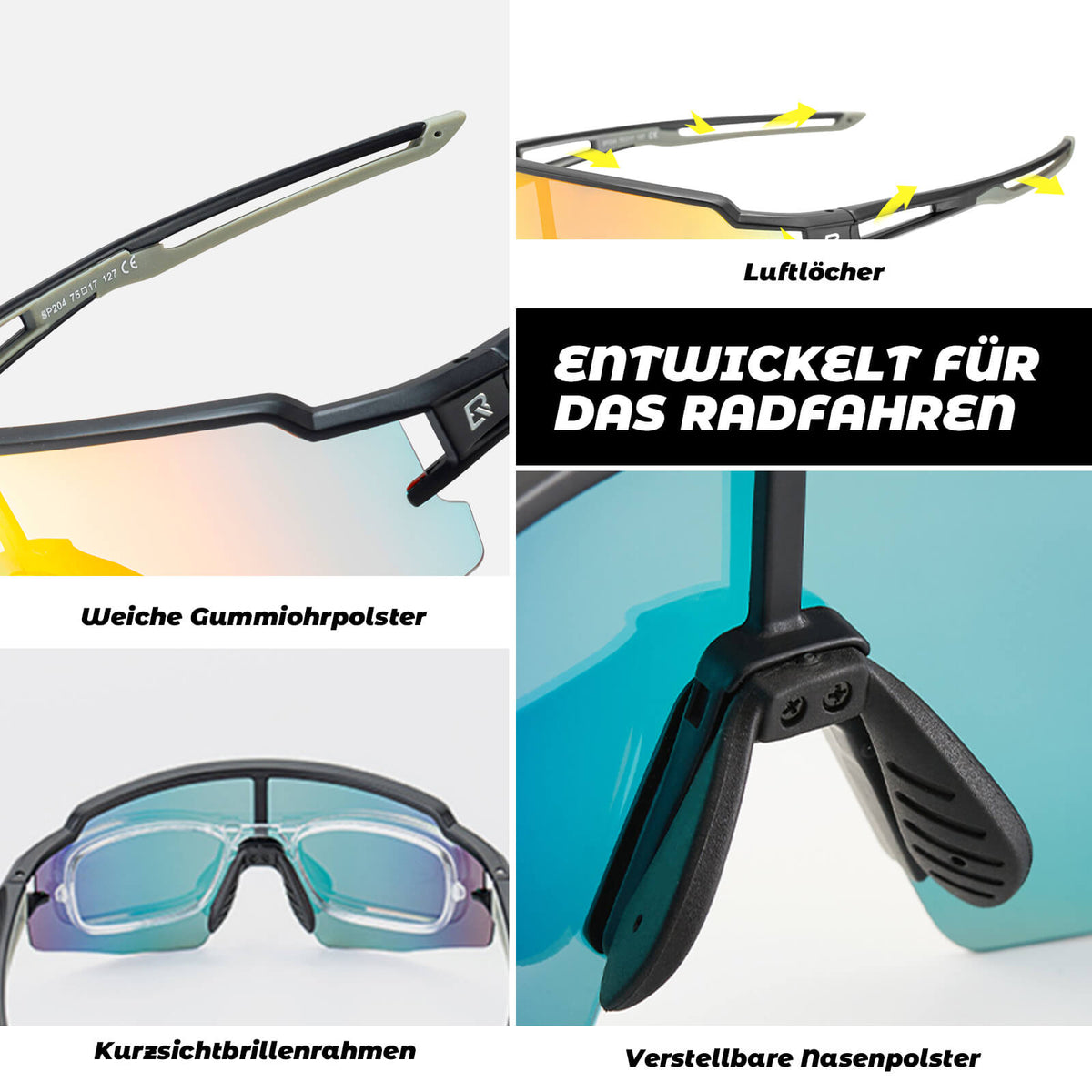 ROCKBROS Gafas de ciclismo fotocromáticas con protección UV400