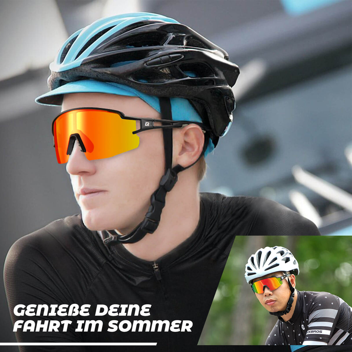 ROCKBROS Gafas de ciclismo fotocromáticas con protección UV400