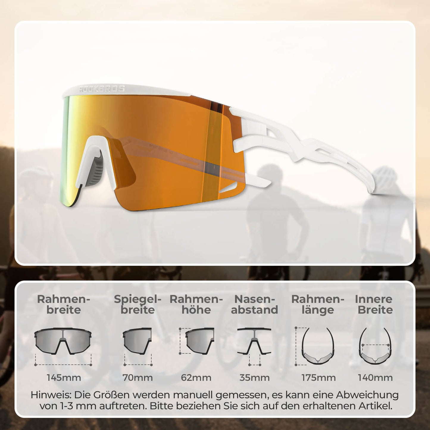 Gafas de ciclismo, fotocromáticas/polarizadas, resistentes al viento, protección UV, ROCKBROS