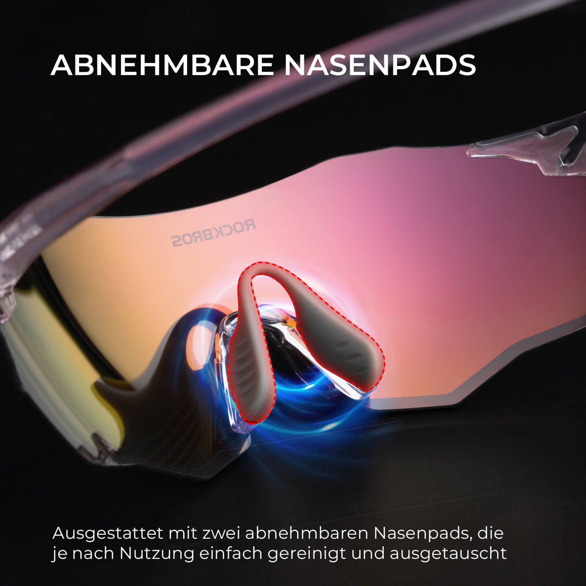 ROCKBROS Gafillas de ciclismo Fotocromáticas Protección UV400 Sin montura -SWIFT