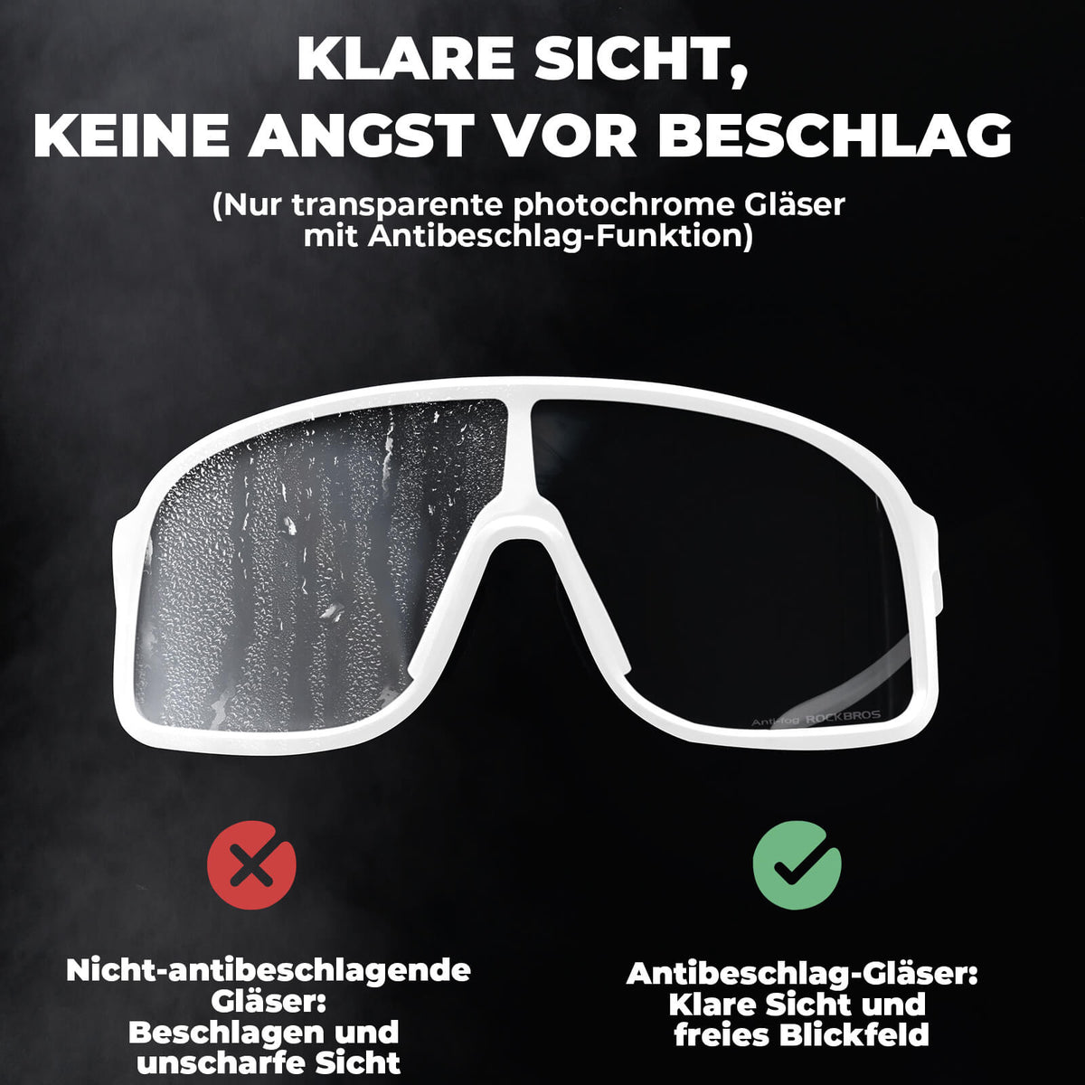 ROCKBROS Gafas de Sol Fotocromáticas con Protección UV400
