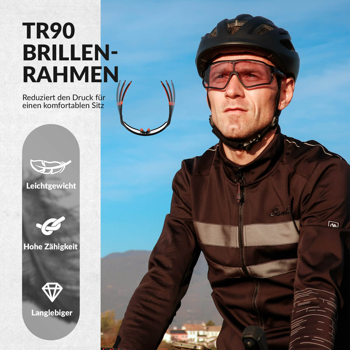 ROCKBROS Gafas de bici dinámicas con filtro solar UV400