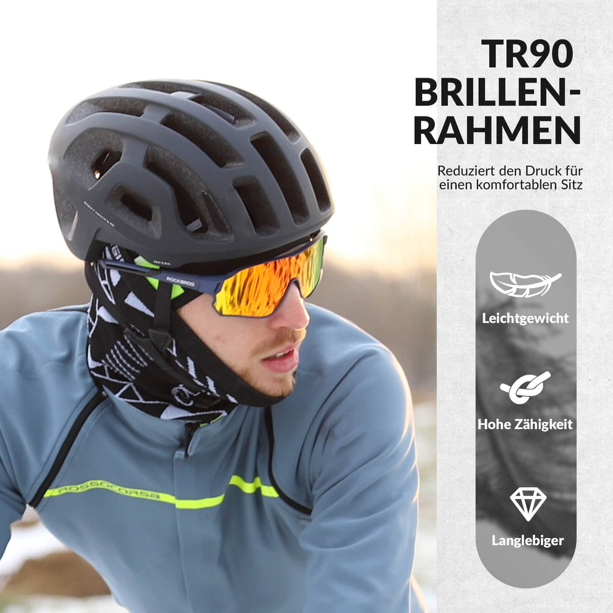ROCKBROS Gafas de bicicleta polarizadas ultraligeras (UV400)