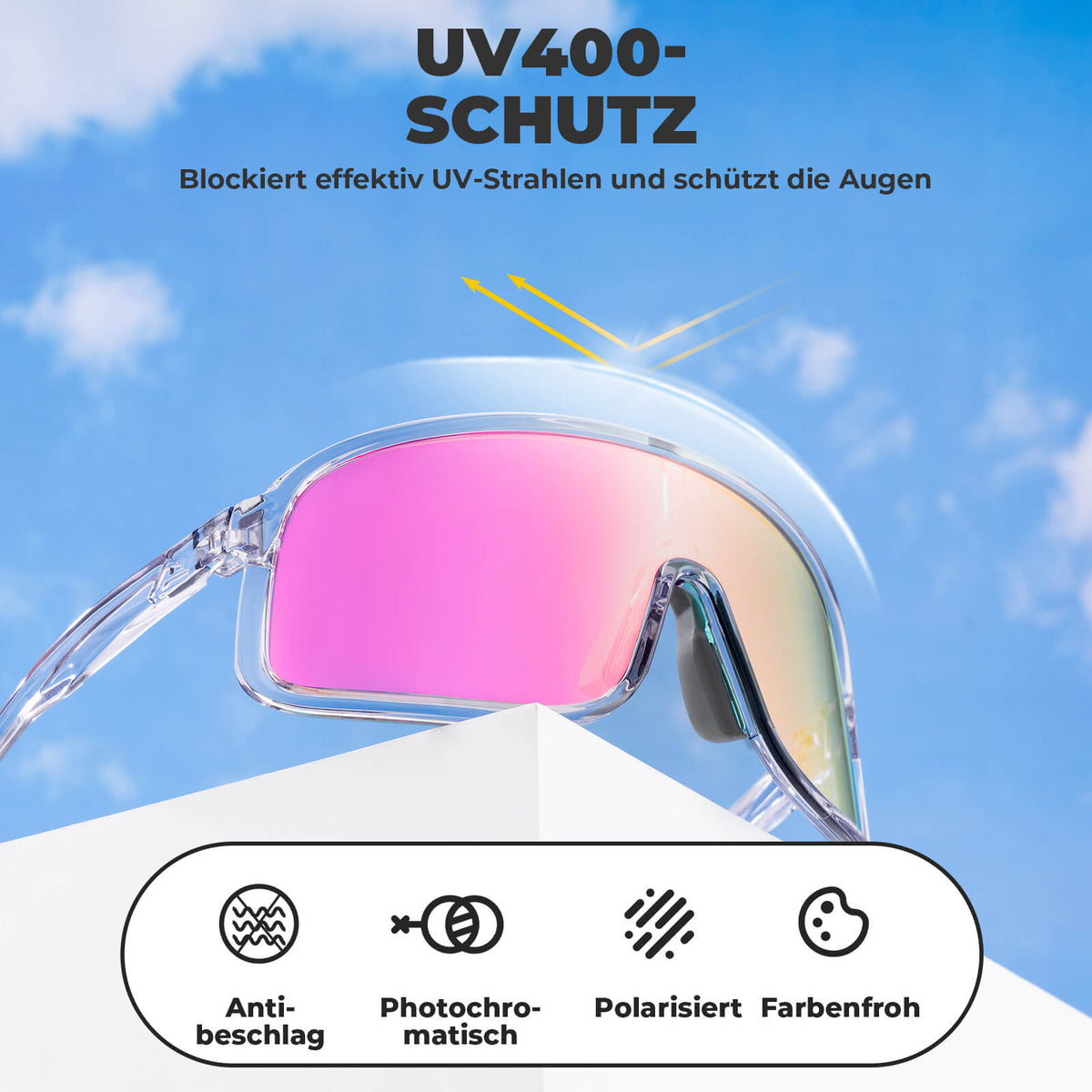 ROCKBROS Gafas de Sol Fotocromáticas con Protección UV400