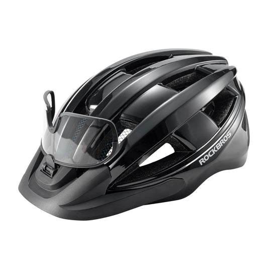 ROCKBROS Casco de bicicleta con luz trasera 55-61cm