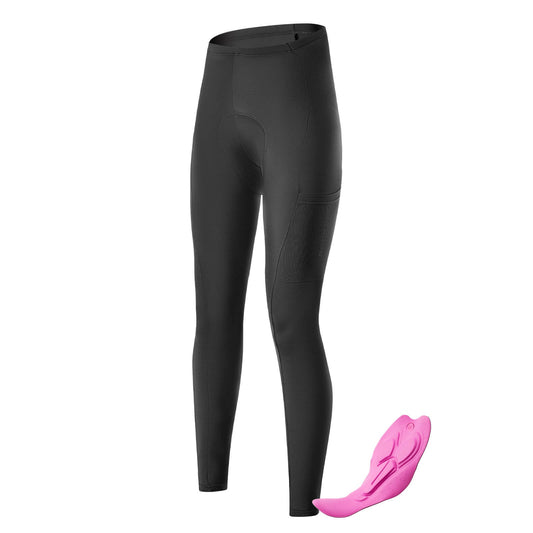 ROCKBROS Culotte de ciclismo larga con acolchado transpirable para mujer