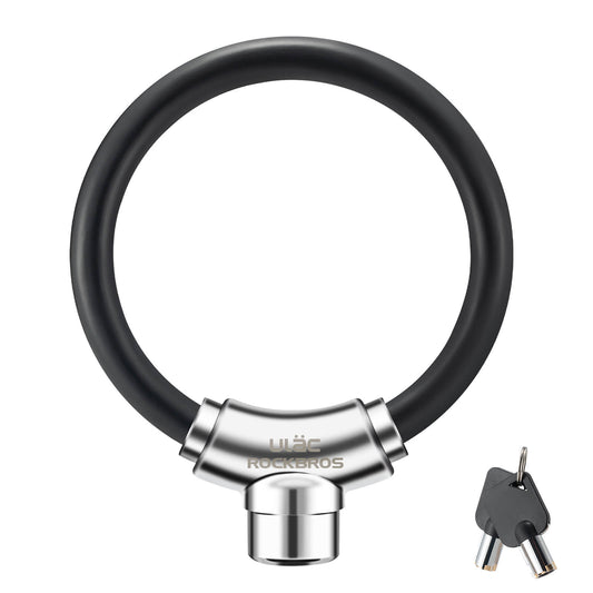 Candado de bicicleta con cable y cierres de velcro, no necesita llave, ROCKBROS