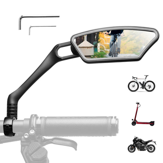 ROCKBROS Espejo de bicicleta Retrovisor 360° Ajustable para manillar 21-26mm