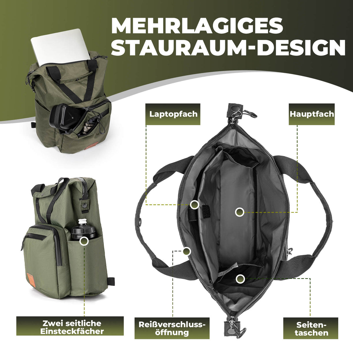 Bolsa ROCKBROS Bolsa de Manillar para Brompton 10L+1.5L
