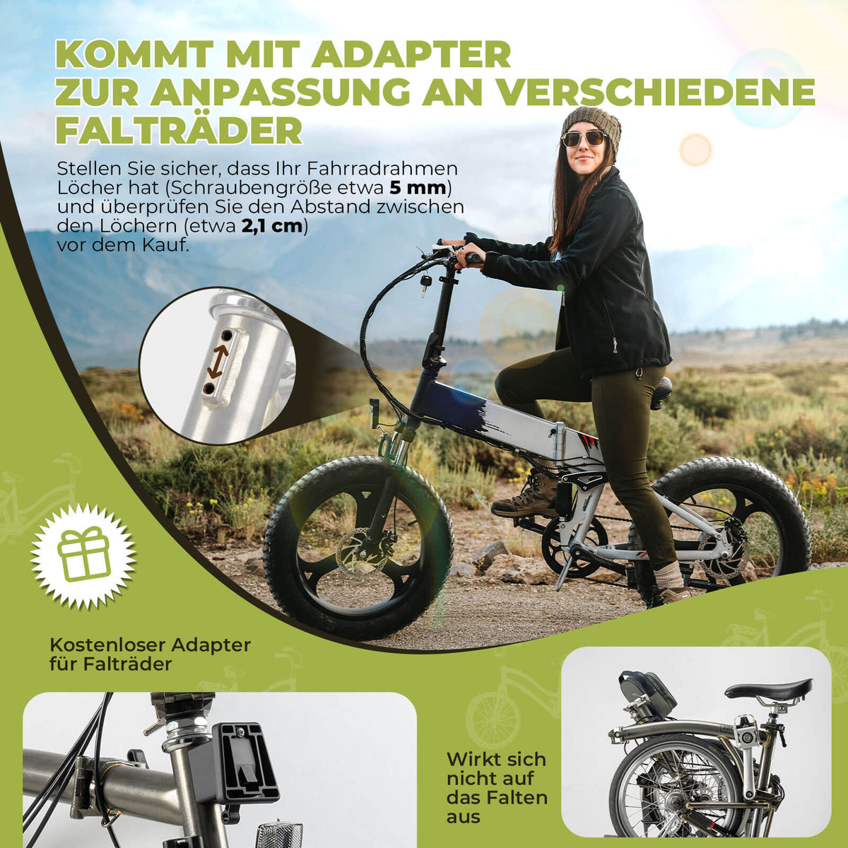 ROCKBROS Bolsa de manillar para bicicleta plegable/Brompton 1,8L