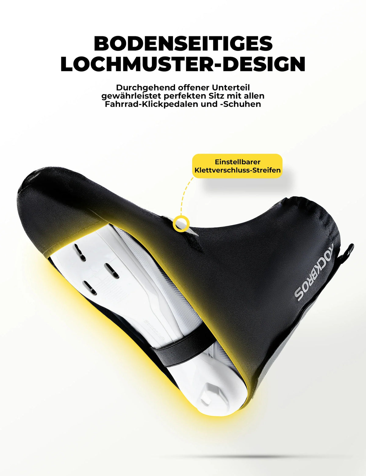 ROCKBROS Sobrecalzas para bici Reflejantes Impermeables con Cierre de Velcro