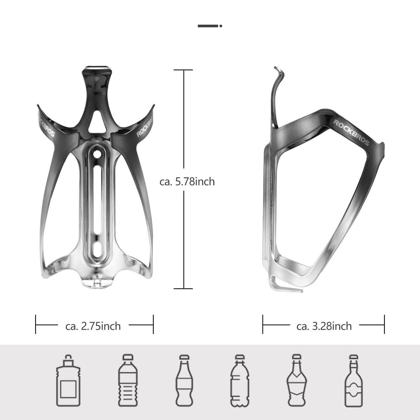 Portabotellas para bicicleta, portabebidas, ligero 30 g, ROCKBROS