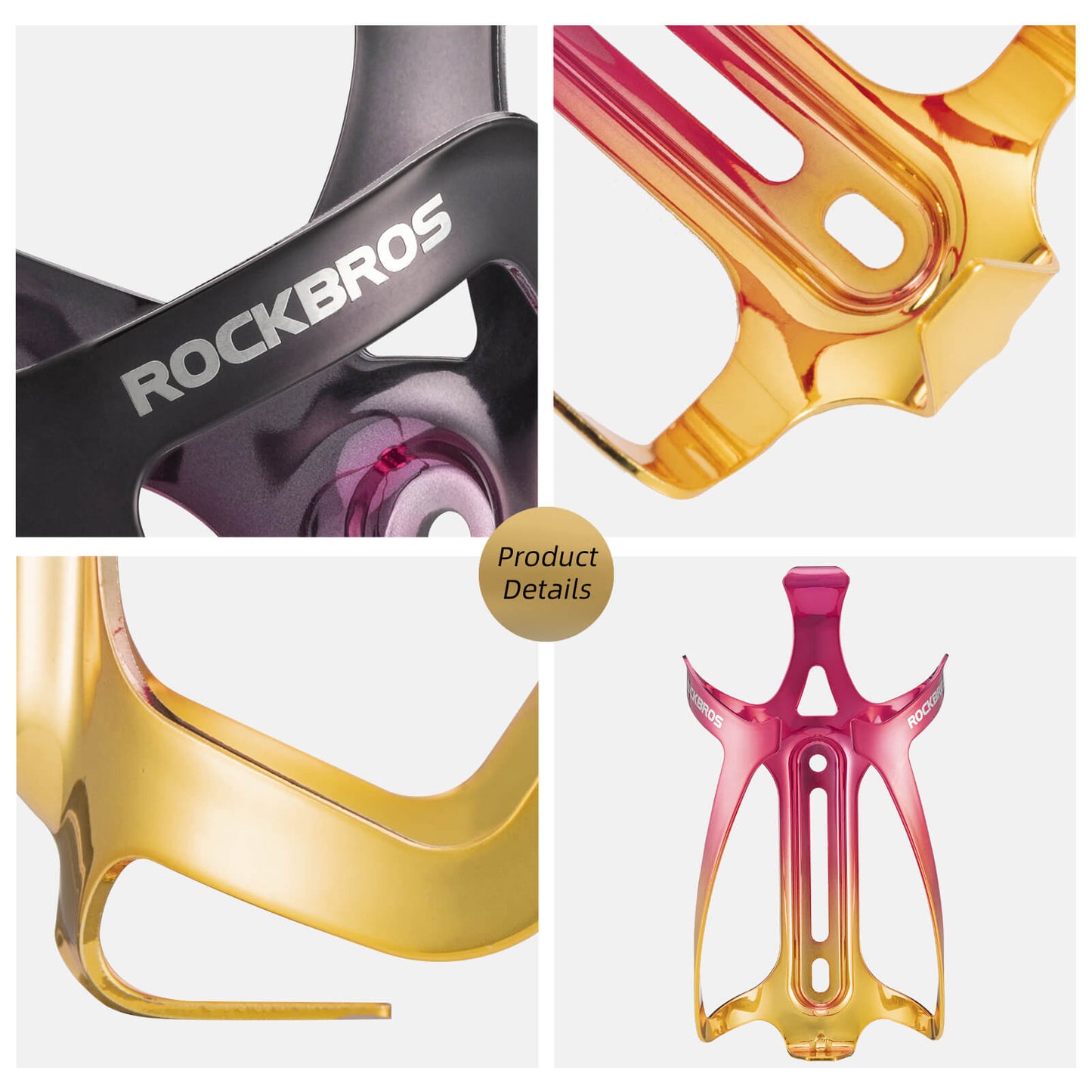 Portabotellas para bicicleta, portabebidas, ligero 30 g, ROCKBROS