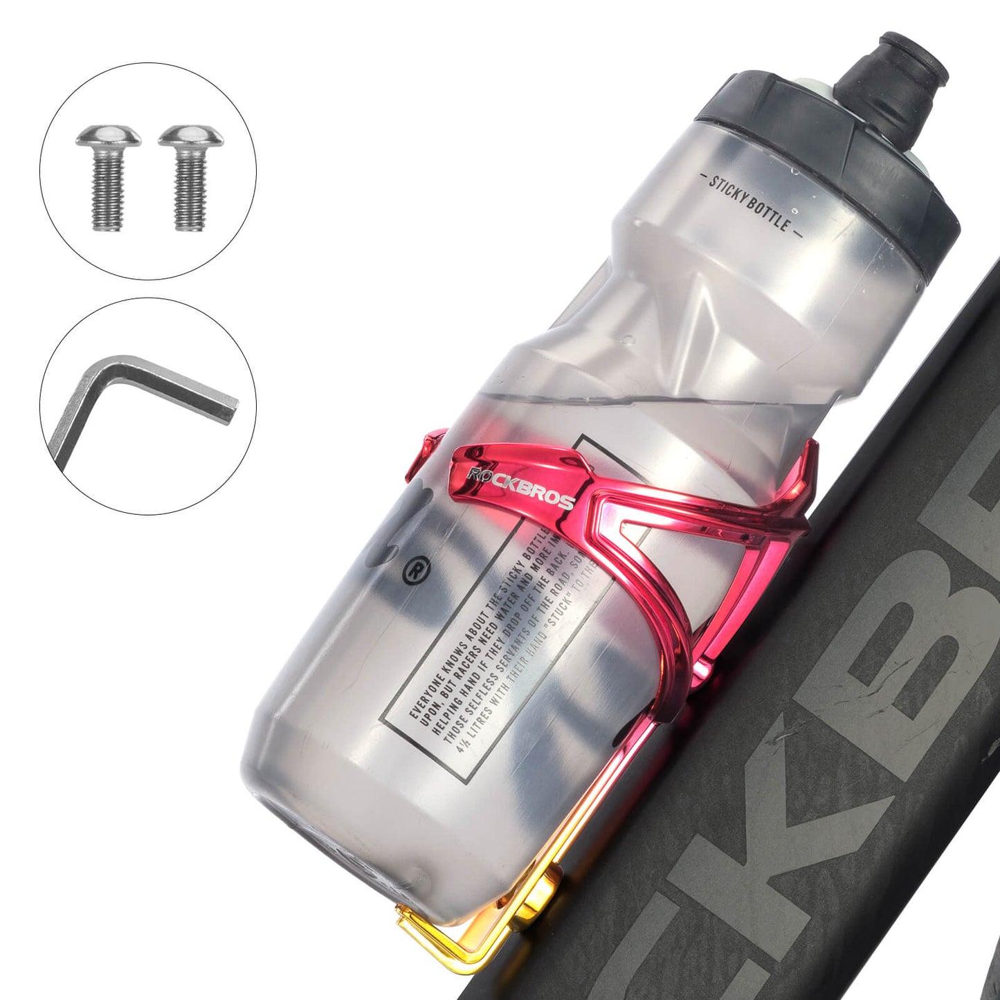 Portabotellas para bicicleta, ligero, para bicicleta de montaña y carretera ROCKBROS