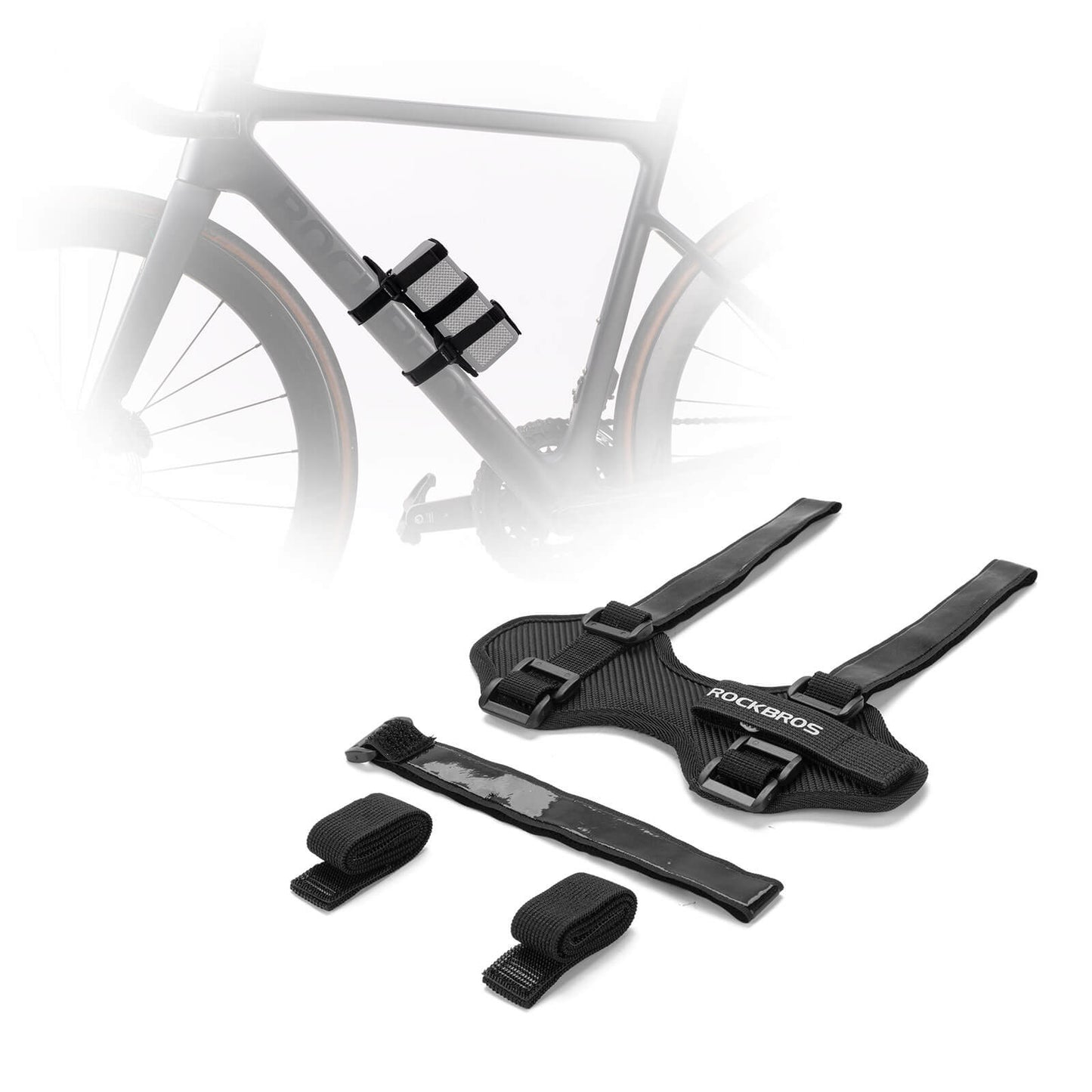 Portabotellas, soporte para altavoz de bicicleta, correa ajustable, ROCKBROS