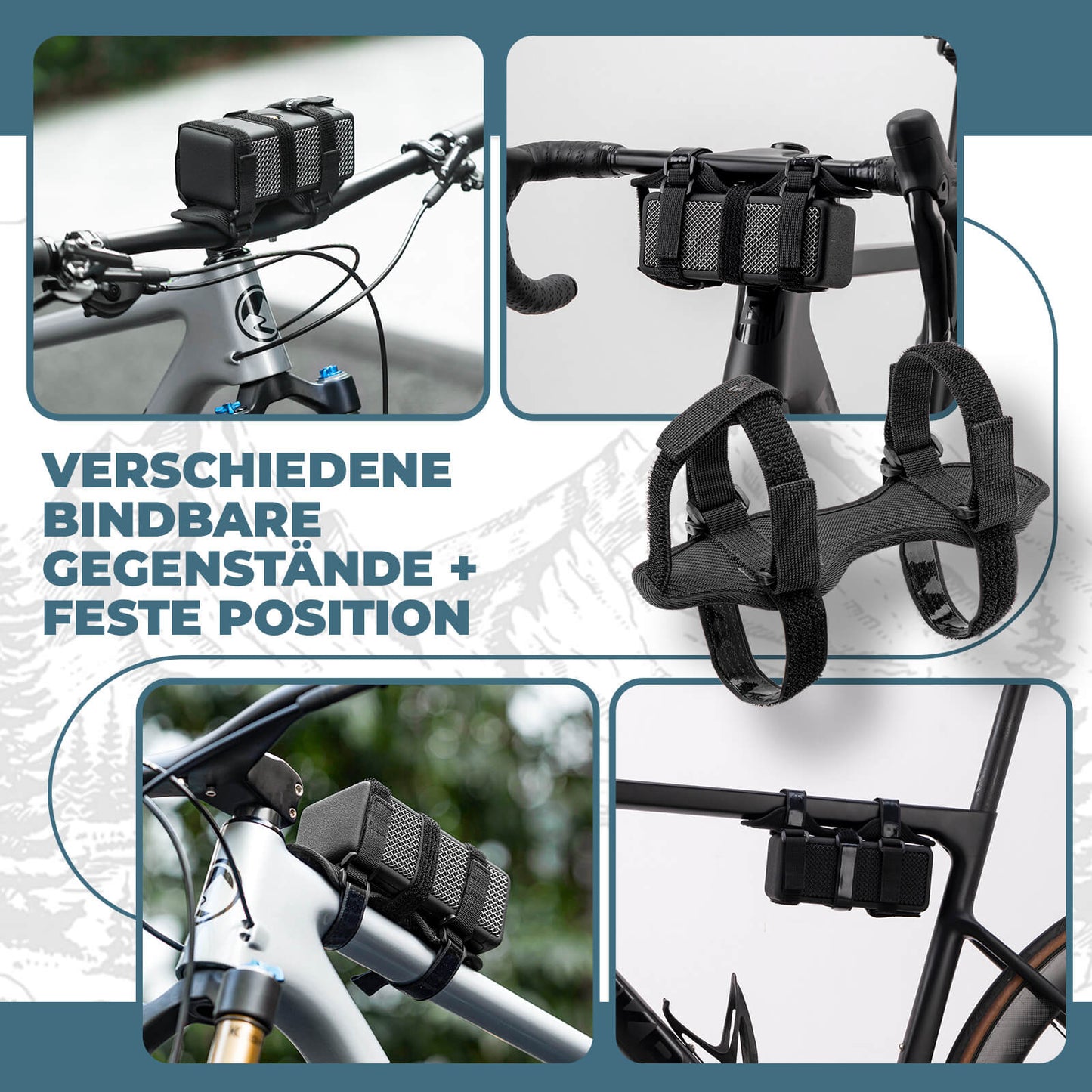 Portabotellas, soporte para altavoz de bicicleta, correa ajustable, ROCKBROS