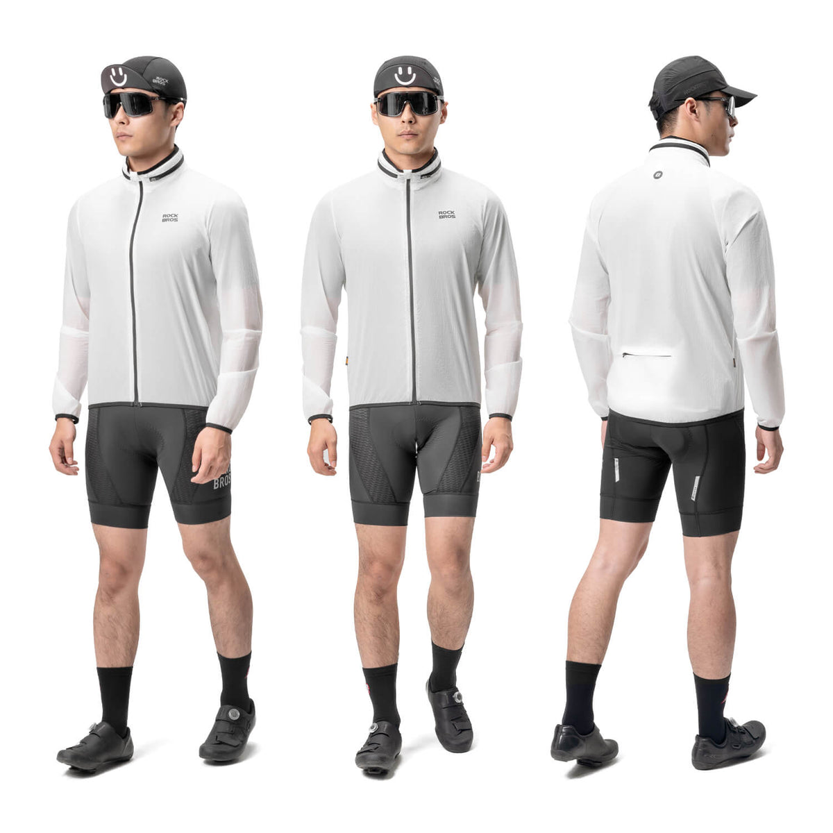 ROCKBROS Chaqueta Ligera de Ciclismo Luminiscente Plegable Verano Hombre/Mujer