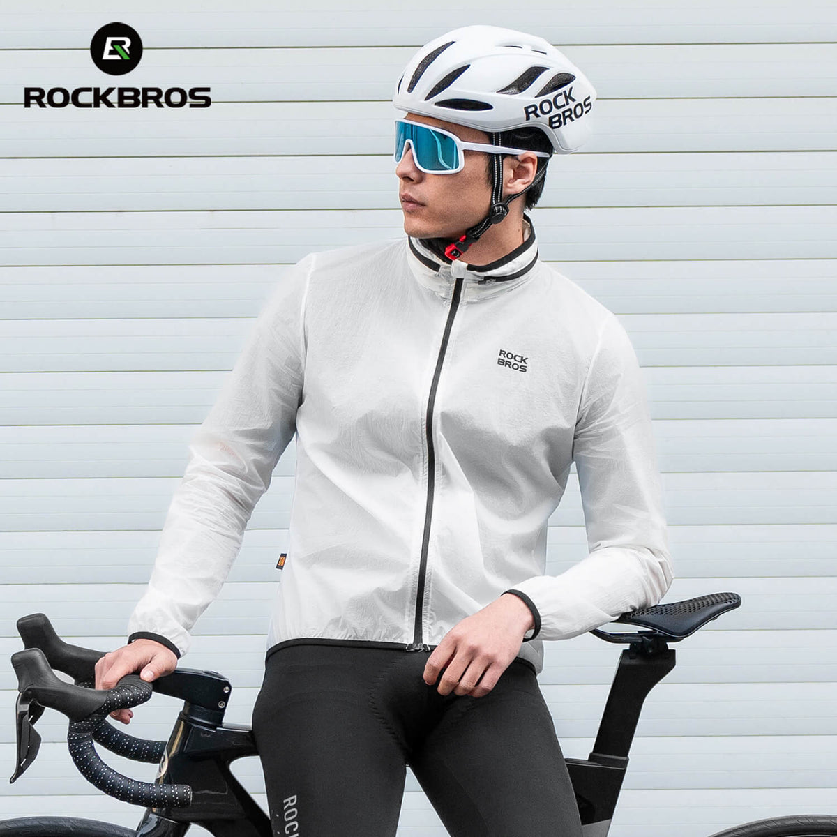 ROCKBROS Chaqueta Ligera de Ciclismo Luminiscente Plegable Verano Hombre/Mujer