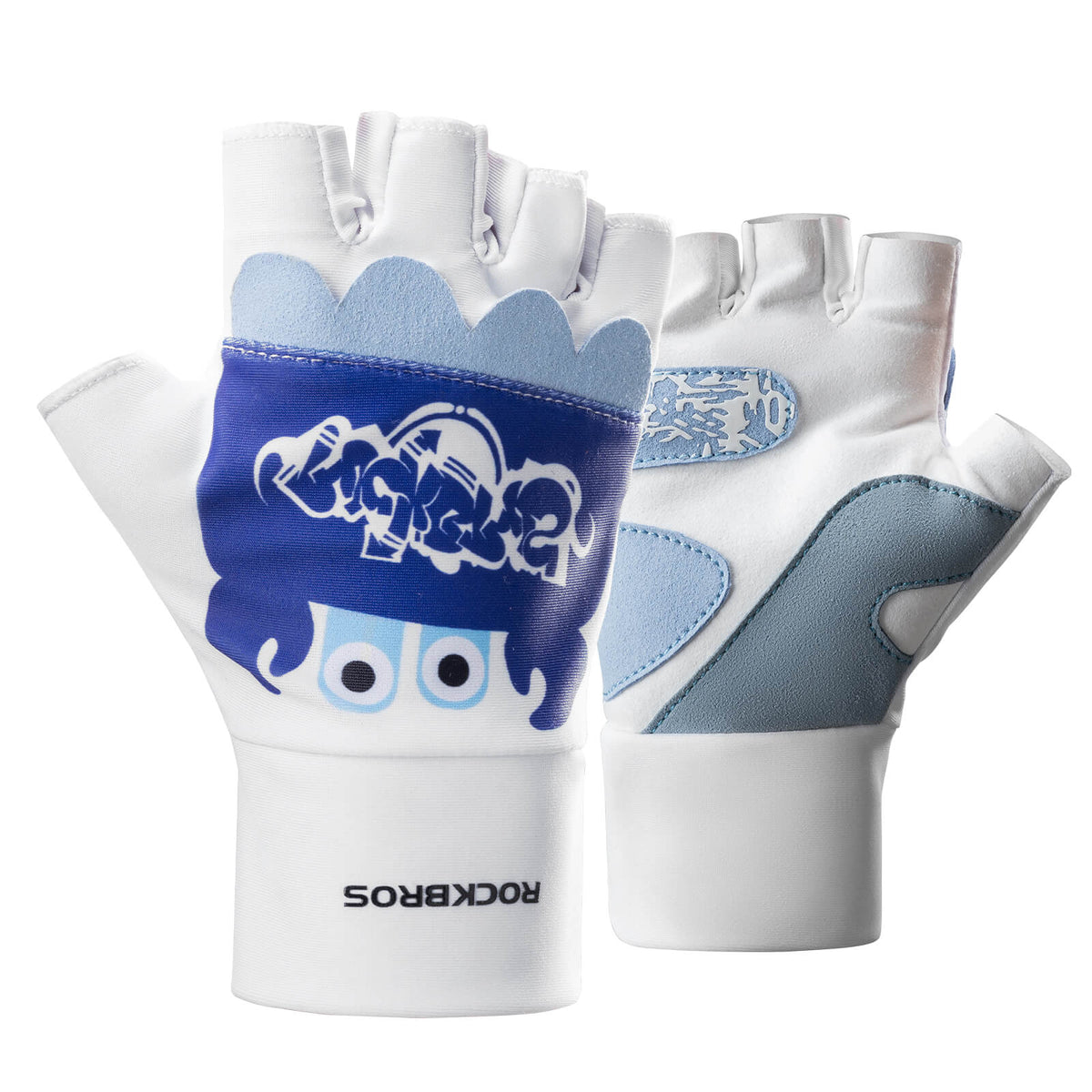 ROCKBROS Guantes de bicicleta para niños de media finger fingerless