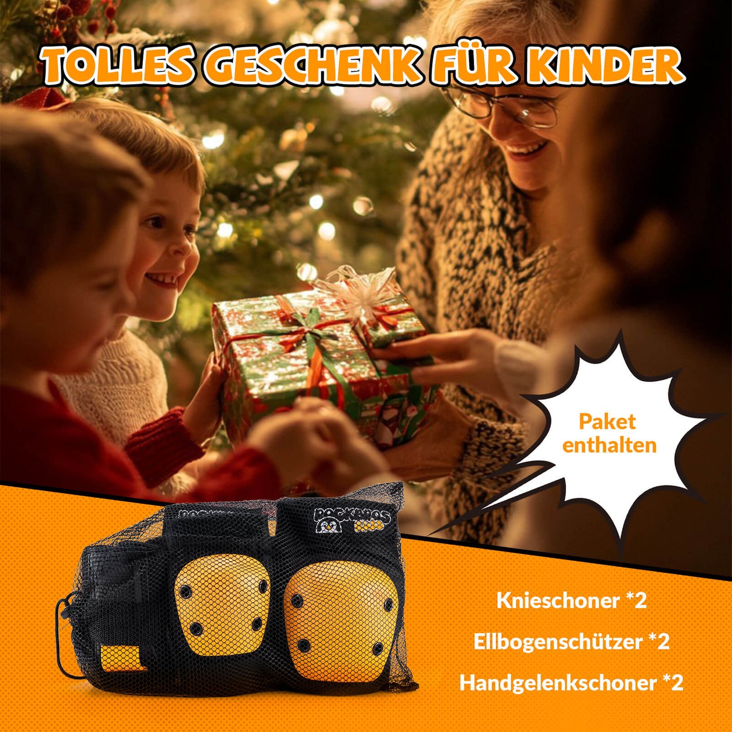 Rodilleras para niños 6 en 1, juego de protectores cómodos, protectores deportivos para bicicleta ROCKBROS