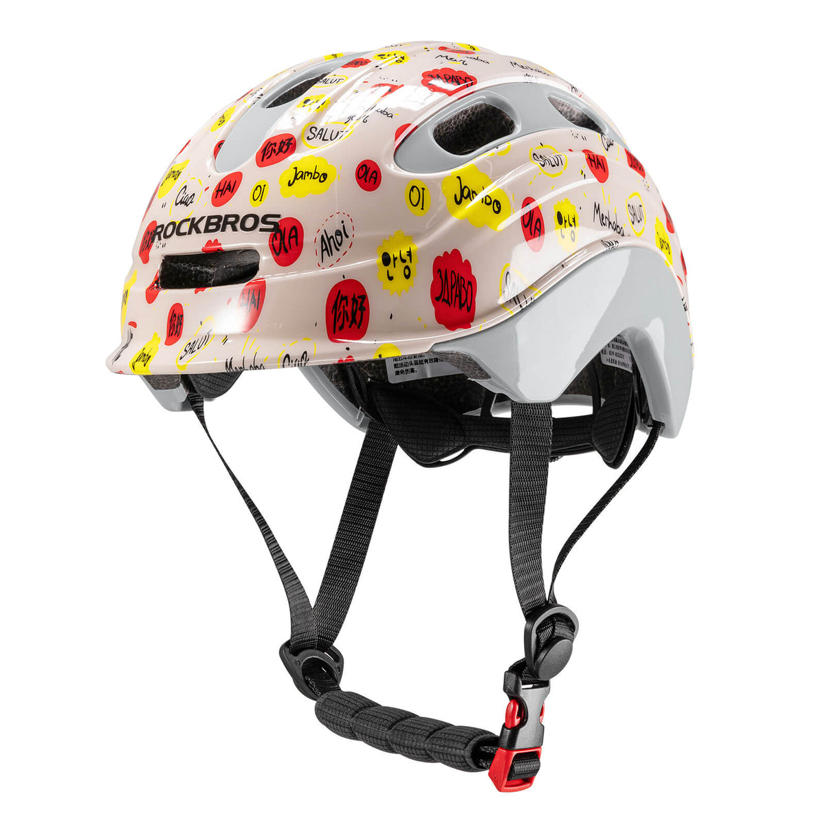 ROCKBROS Casco Infantil Compatible con Luz Trasera 54–58 cm 6–18 Años