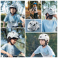 ROCKBROS Casco Infantil Compatible con Luz Trasera 54–58 cm 6–18 Años