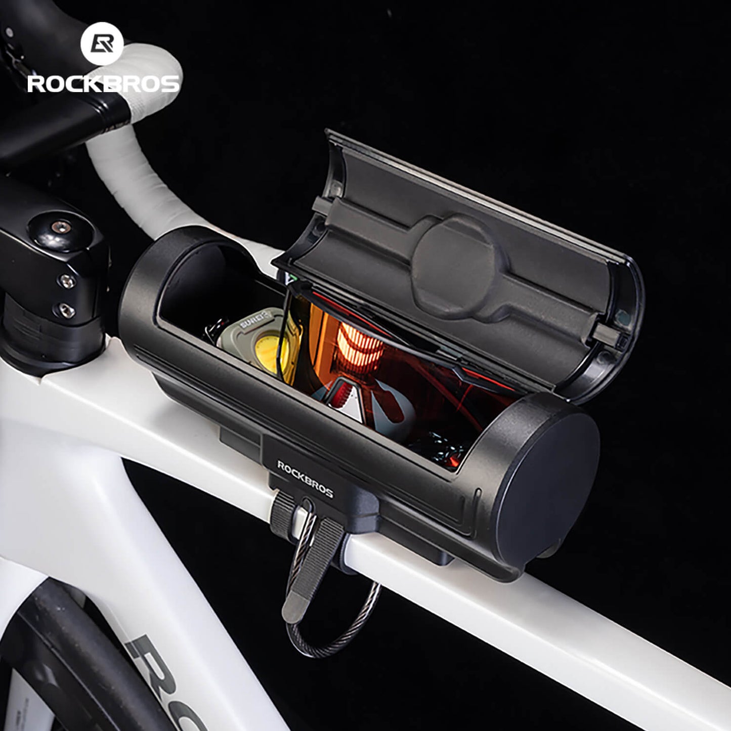 Caja para cuadro de bicicleta con cerradura, nunca se deforma, segura, resistente al agua ROCKBROS