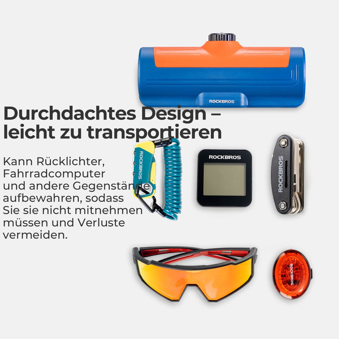 Caja para cuadro de bicicleta con cerradura, nunca se deforma, segura, resistente al agua ROCKBROS