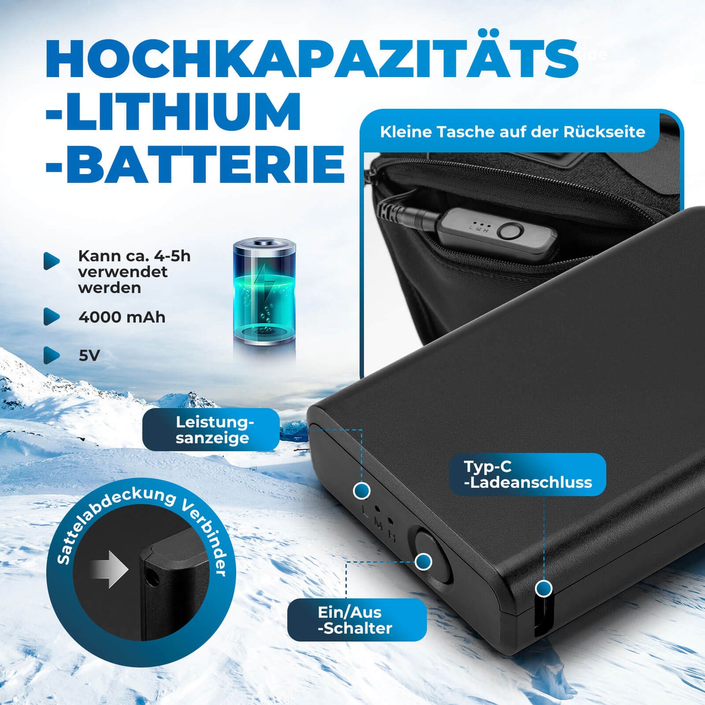 Funda de sillín calefactable con cierres rápidos para MTB, bicicleta de carretera y bicicleta eléctrica de Rockbros