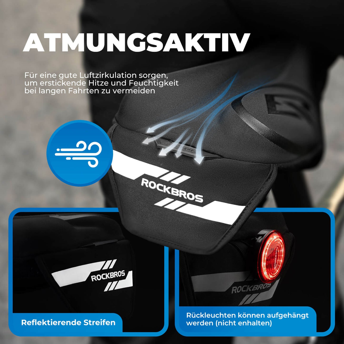 Funda de sillín calefactable con cierres rápidos para MTB, bicicleta de carretera y bicicleta eléctrica de Rockbros