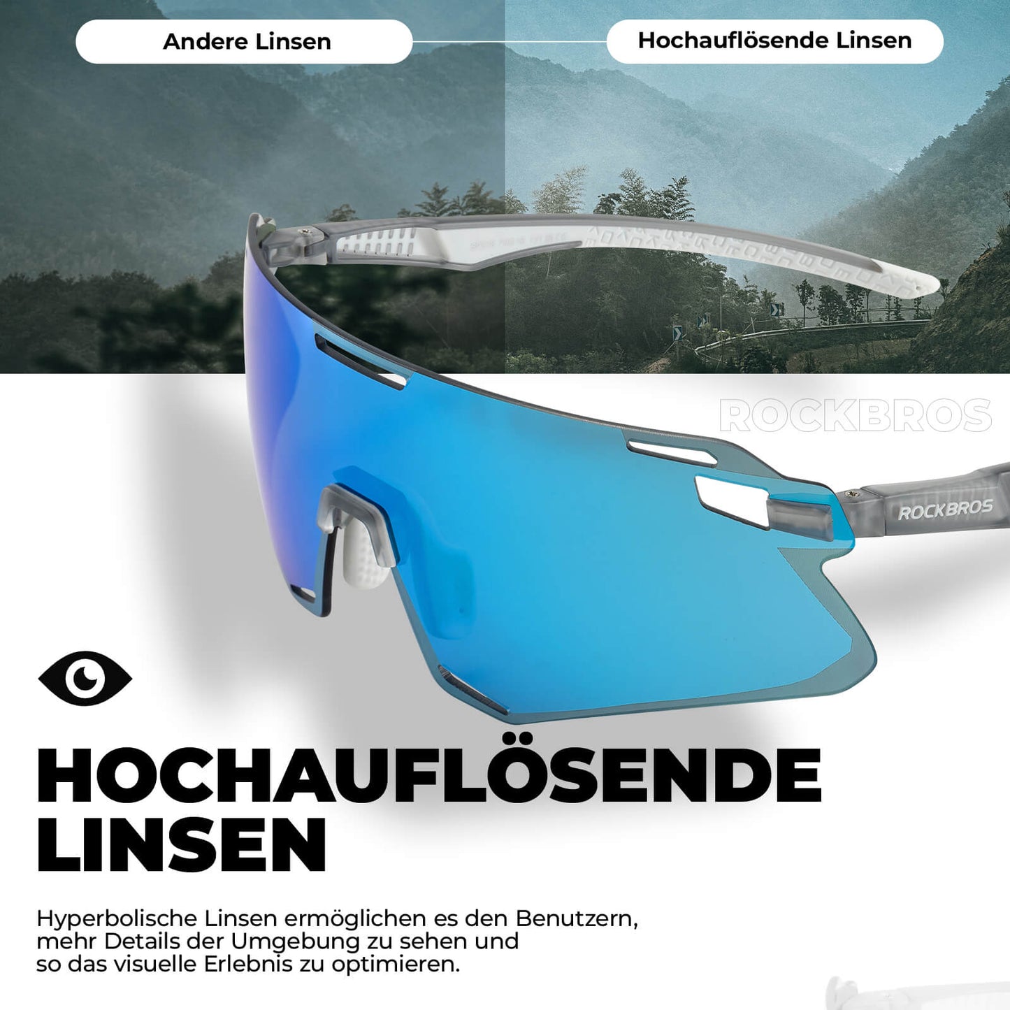Gafas de sol, gafas de ciclismo a prueba de viento para deportes al aire libre, ROCKBROS