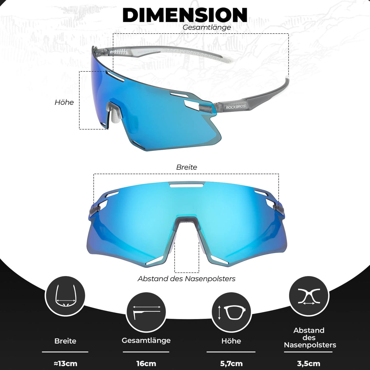 Gafas de sol, gafas de ciclismo a prueba de viento para deportes al aire libre, ROCKBROS