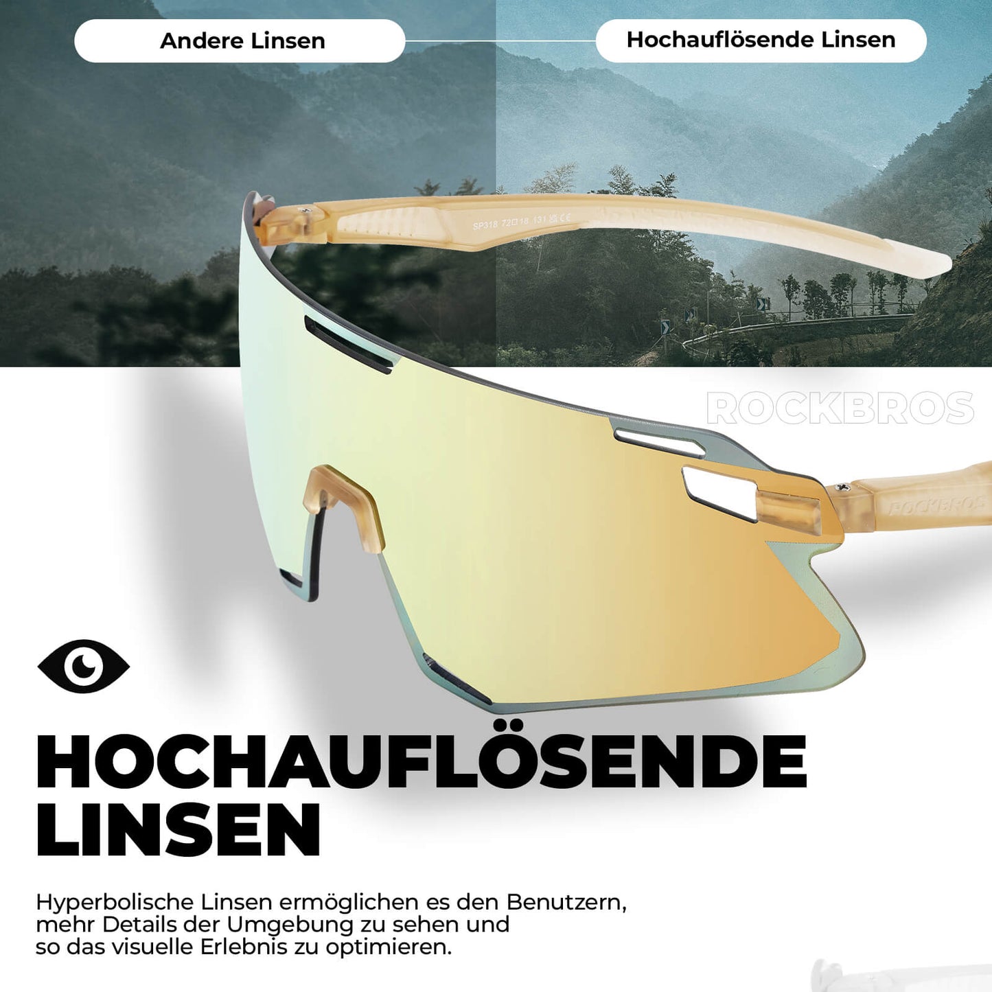 Gafas de sol, gafas de ciclismo a prueba de viento para deportes al aire libre, ROCKBROS