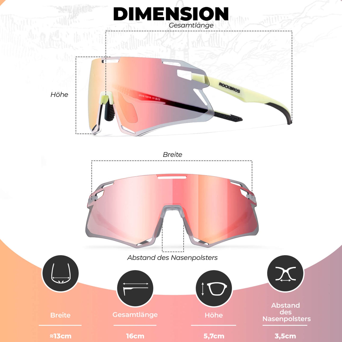 Gafas de sol, gafas de ciclismo a prueba de viento para deportes al aire libre, ROCKBROS