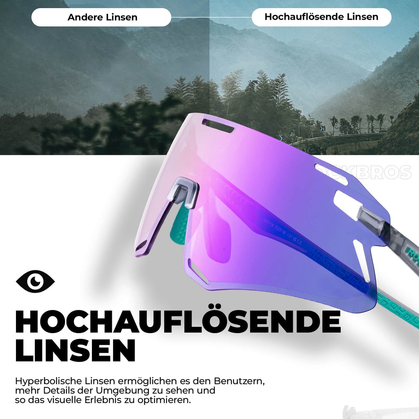 Gafas de sol, gafas de ciclismo a prueba de viento para deportes al aire libre, ROCKBROS