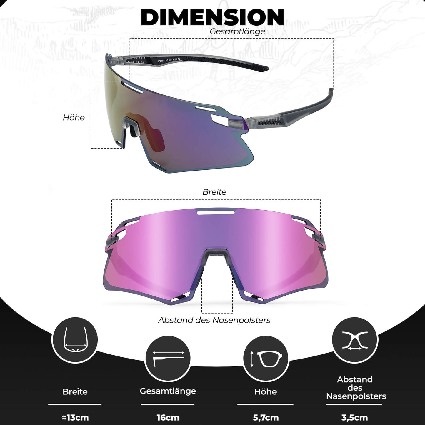Gafas de sol, gafas de ciclismo a prueba de viento para deportes al aire libre, ROCKBROS