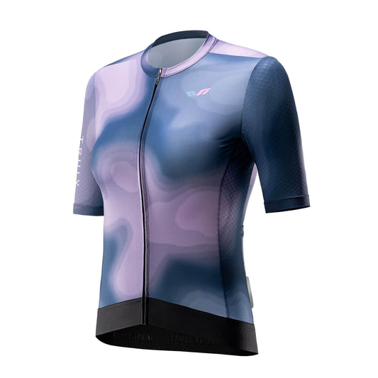Maillot ciclista de manga corta TVI para mujer, de verano, de secado rápido, con 3 bolsillos, ROCKBROS