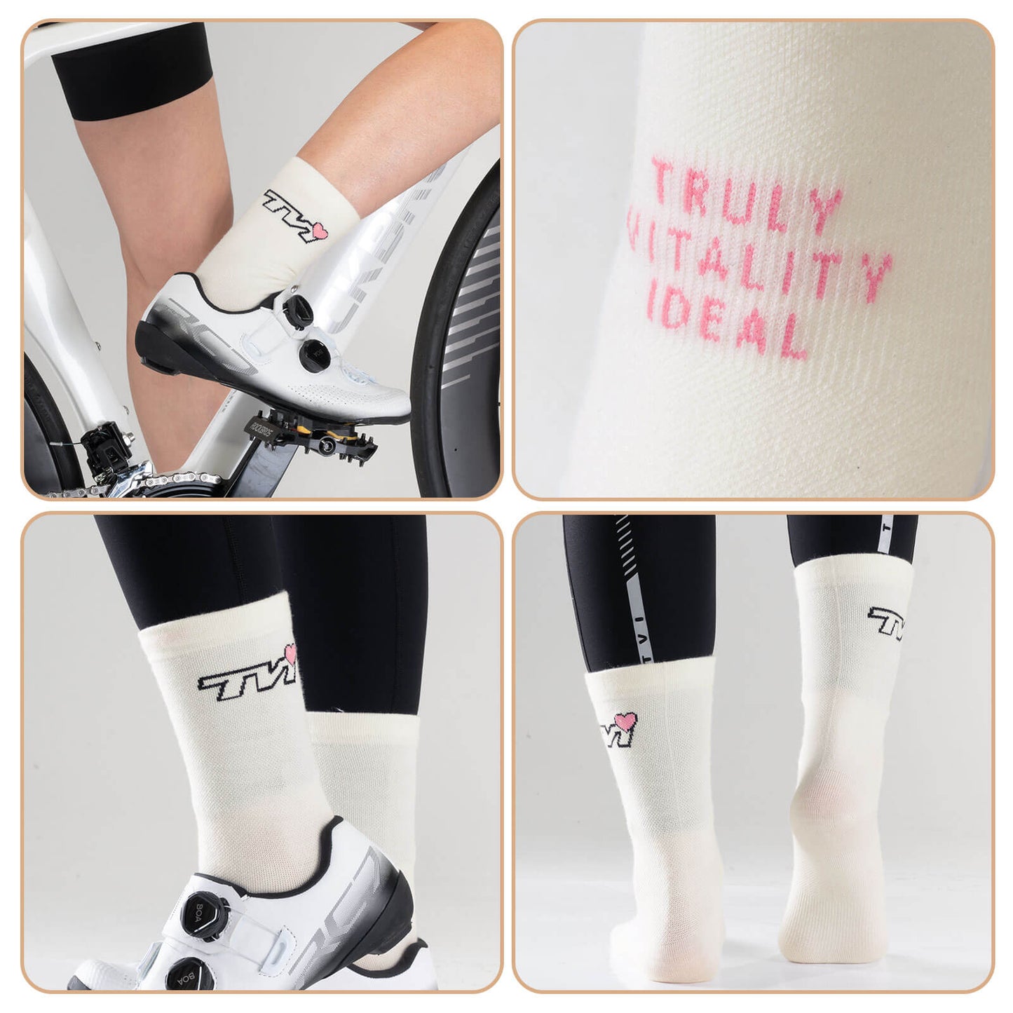 Calcetines deportivos TVI para mujer, transpirables, para ciclismo, de invierno, ROCKBROS