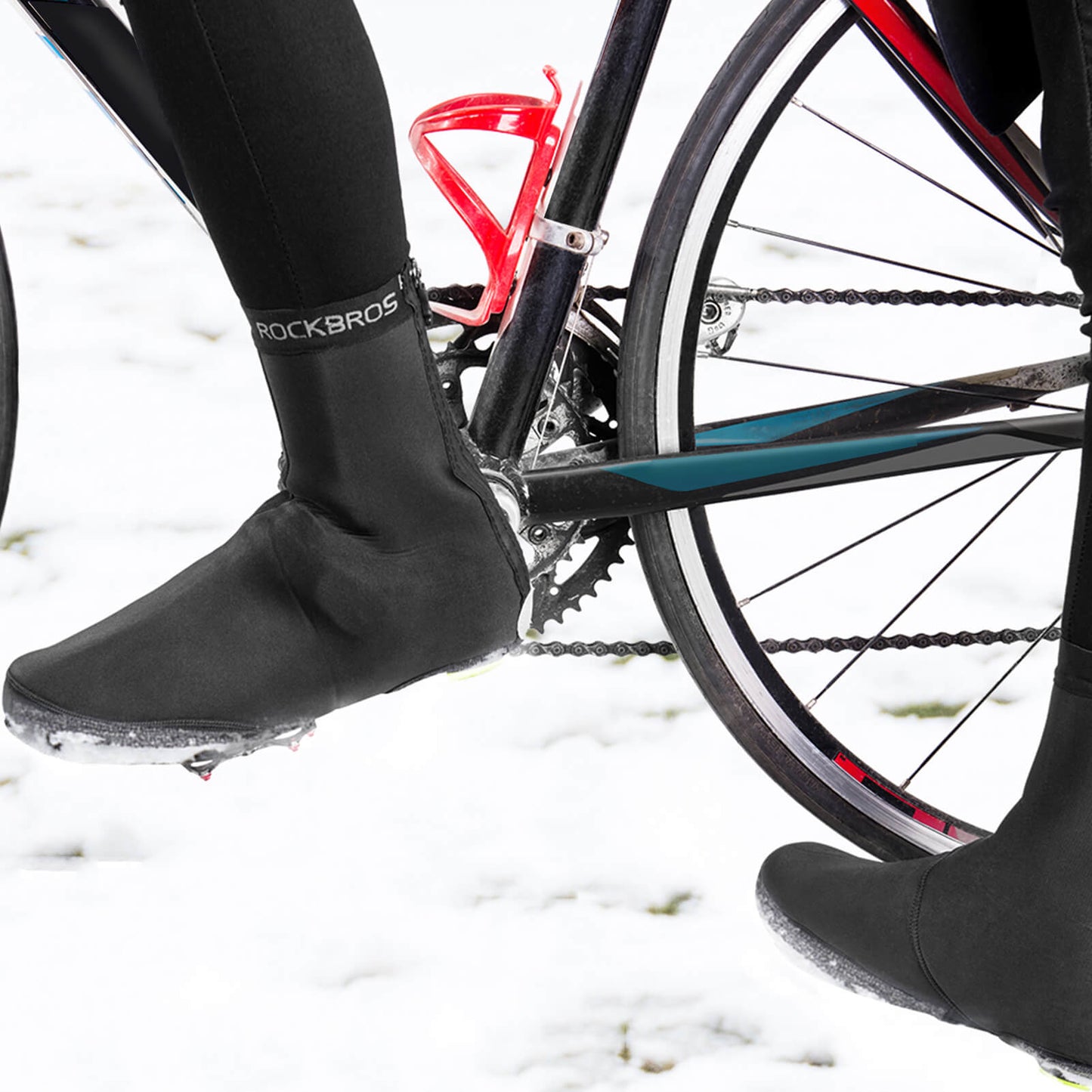 Cubrezapatillas de bicicleta repelentes al agua, cubrezapatillas a prueba de viento, ROCKBROS