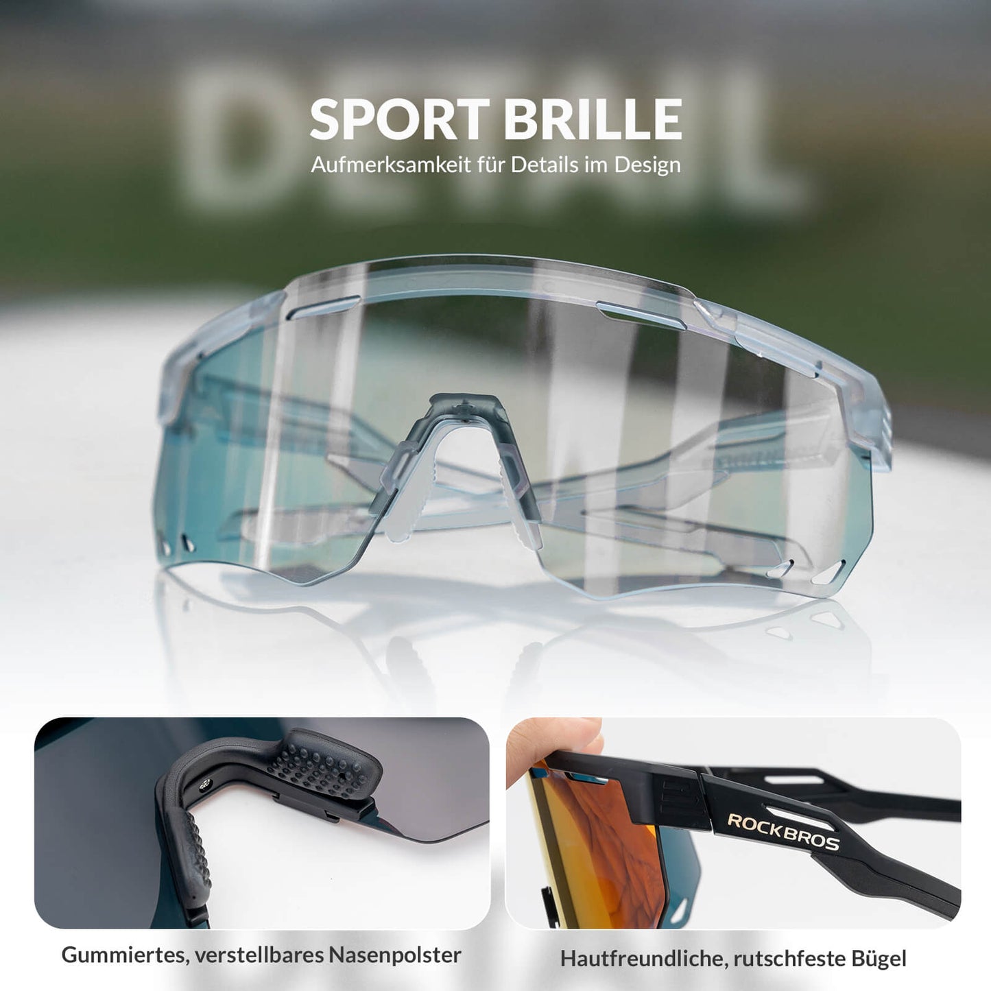 Gafas de ciclismo ultraligeras, gafas de sol fotocromáticas con protección UV400, ROCKBROS
