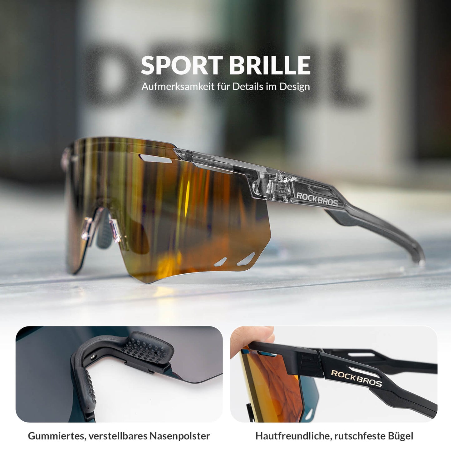 Gafas de ciclismo ultraligeras, gafas de sol fotocromáticas con protección UV400, ROCKBROS