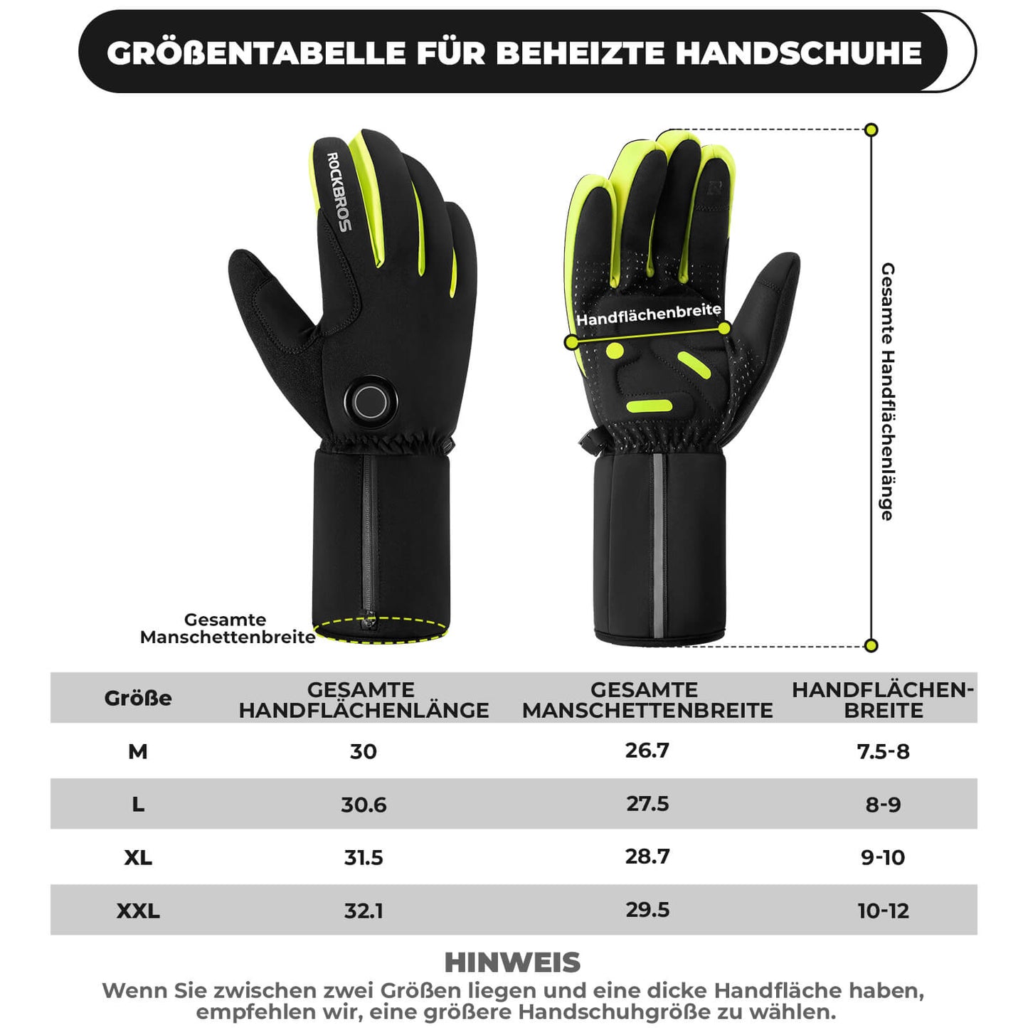 Guantes de ciclismo calefactables de invierno con pantalla táctil M-2XL ROCKBROS