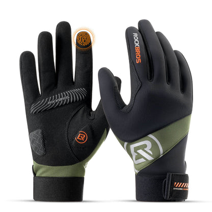 ROCKBROS Guantes de ciclismo de otoño compatibles con pantalla táctil