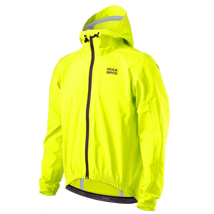 ROCKBROS Neon Amarillo Chaqueta Impermeable Ligera 0-15° Hombres/Mujeres