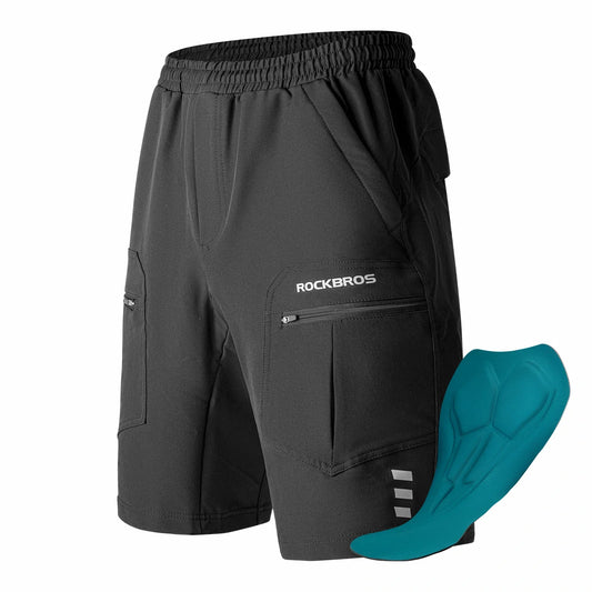 ROCKBROS Culote de Ciclismo para Hombre con Acolchado 4D