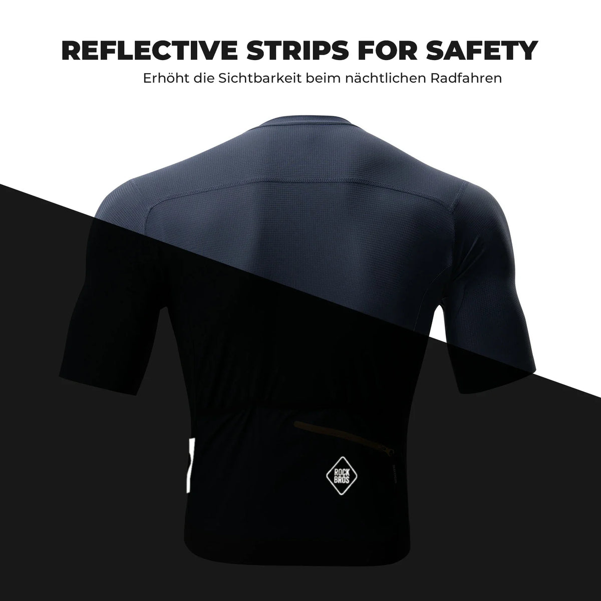 ROCKBROS Maillot de Ciclismo de Manga Corta para Hombre, Maillot Transpirable de Secado Rápido para Bicicleta de Carretera